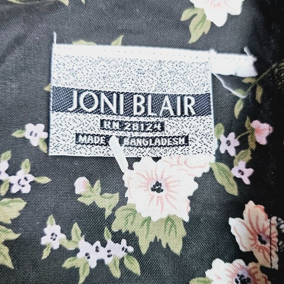 Vintage 1980's Joni Blair Floral Sweetheart Neckline Button-up Jumpsuit - Picture 10 of 12